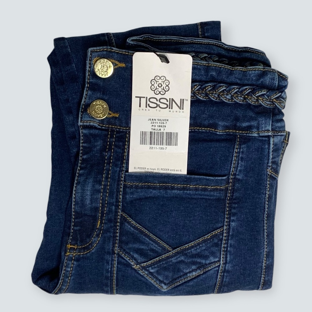 TISSINI CREA TU MUNDO JEANS SILVER Style 2211-135-7 Size 7 NWT